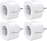 Smart Steckdose funktioniert mit Apple HomeKit, meross WLAN Plug, Inteilligent Stecker, kompatibel mit Siri, Alexa, Google Assistant und Samsung SmartThings, kein Hub erforderlich, 16 A, 2,4 GHz, 4p