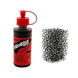 Halloween Blut Set, 50ml Filmblut dunkel & Stoppelschwamm zum Auftragen, für hochrealistische Effekte, Wunddarstellung, Verletzungen, Zombie Make Up