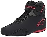 Alpinestars Sektor Street Motorradschuh für Herren, Schwarz/Grau/Rot, Größe 43