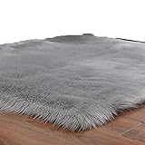 Daihuaer Weiße Plüsch Teppichboden Matten Imitation Wolle Schlafzimmer Decken Erker Fenster Startseite Wohnzimmer Couchtisch Teppich,60 * 120
