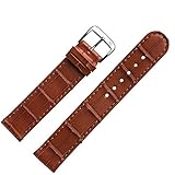 MARBURGER Uhrenarmband 20mm Leder Braun Alligator - Werkzeug Montage Set 8412035000120