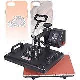 Niligan Transferpresse Hitzepresse Heat Press 30x25cm Heißpresse Maschine 360 Grad Drehung Mulitifunktional Textilpresse für T-Shirts Tex