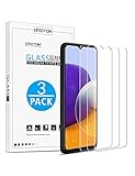 [3 Stück] OMOTON Panzerglas Schutzfolie kompatibel mit Samsung Galaxy A22 5G（Nicht für A22 4G, 6.6 Zoll, Anti- Kratzer, Bläschenfrei, 9H Härte, HD