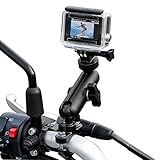 TKOOFN GoPro Kamera Fahrradhalterung Motorradhalterung, 360 Grad Drehbar Einstellbar Universal Metall Lenkerhalter Halterung für GoPro Hero 7/6/5/4/3+/3/2 Session, Canon Nikon Sony Aktionsk