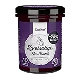 Xucker Fruchtaufstrich Zwetschge mit Xylit - Fruchtiger Brotaufstrich Zwetschge mit 75% Fruchtgehalt I vegan & zuckerreduziert (220g)