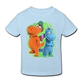 Spreadshirt Der Kleine Drache Kokosnuss mit Wasserdrache Wokki Kinder Bio-T-Shirt, 122-128, Hellb