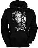 Unbekannt Marilyn Monroe Hoodie Kapuzenpulli MM portrait pose Superstar Größe 3XL Farbe schw