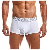 BIBOKAOKE Boxershorts Herren - Brief Bedrucktes Boxershorts für Männer Weich Atmungsaktiv Baumwolle Unterhosen ​Sexy U Konvexen Beutel Unterhose Komfortabel Passform Boxer Trunks R