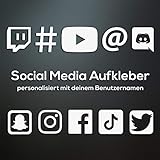 Social Media Aufkleber personalisiert - Instagram/Facebook/TikTok/Snapchat/YouTube/Twitter/Discord - Wunschname/Auto/Tuning/JDM/Motorrad - Oil-Slick