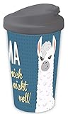 infinite by GEDA LABELS (INFKH) 12042 Lama Nicht voll blau Coffee to go Becher, Thermosbecher, Mehrwegbecher, Mehrfarbig