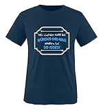 Comedy Shirts - Wir sind hier nicht bei wünsch dir was wir sind Hier bei so isses! Deluxe - Herren T-Shirt - Navy/Weiss-Blau Gr. L