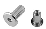 Pollmann Baubeschläge 2260800 Hülsenmutter M 6 x 18 mm verzinkt, 20 Stück