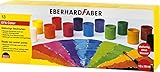 Eberhard Faber 575613 - EFA Color Malfertige Deckfarben, Set mit 13 Farben in Dosen zu je 18 ml, höchste Deckkraft, vermischbar, geeignet für unterschiedliche Maluntergrü