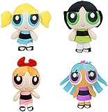 4 stücke PowerPuff Policewoman Schöne Mädchen Ragdoll Puppe Plüsch Puppe Sucker Ornamente Klassenkamerad Birthday Kindertag Geschenk 20 cm ZlZYBL