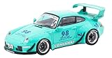 Tarmac T64-017-LO Porsche 911 RWB 993 Lomianki hellblau Maßstab 1:64 M
