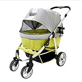 Dpliu Haustierwagen für Katzen Hunde Reise Kinderwagen Hund Katze Haustierwagen, Hundeträger, Trolley, Anhänger, Buggy Retro Faltbarer Haustier Buggy, Kinderwagen, Kinderwagen für H