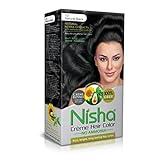 Nisha Creme Hair Color 1 Natural Black (60 g + 60 ml + 18 ml Nisha-Conditioner mit natürlichen Kräutern)