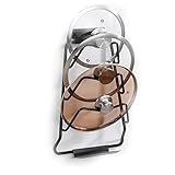 1 Pcs Vertikaler Topfdeckelhalter mit 5 Fächern, Deckelhalter Küche für Topf und Pfannendeckel Handliches Küchenzubehör für Schranktür Oder zur Wandmontag