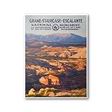 AZSTEEL Grand Staircase – Escalante National Monument Poster | National Park Poster | WPA Poster | National Park