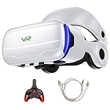 YDZSBYJ VR Headset Brille, Einstellbare All-in-One 3D Kratzfeste Linsenbrille für Android Smartphones, Reality Virtual Goggles für Gaming Filme Video (Color : White, Size : A)