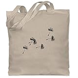 Shirtracer Sprüche Statement mit Spruch - Pusteblume Löwenzahn Samen - Unisize - Naturweiß - stofftasche bedruckt - WM101 - Stoffbeutel aus Baumwolle Jutebeutel lange Henk