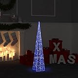 WELLIKEA LED-Leuchtkegel Acryl Deko Blau 90