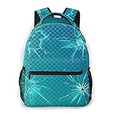 USGYY Rucksack Männer Damen Loch im Bildschirmglas zertrümmert, Laptop Rucksäcke, Kinderrucksack Schulrucksack Daypack für Jungen M