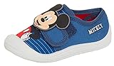 Disney Mickey Mouse Jungen Segeltuch-Pumps Kinder Turnschuhe Kleinkind Lauflernschuhe einfach zu befestigen, blau, 24 EU