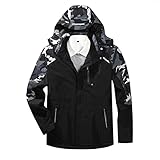 Beheizbare Jacke Herren Damen Heizjacke Waschbar USB Elektrische Heizweste Mit 3 Temperaturstufen Lade Beheizte Jacken Winterjacke Ski-Jacken für Herren Wasserdichte Winddicht Outdoor Skifahren Sp