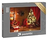 puzzleYOU: Puzzle 1000 Teile „Festlich geschmücktes Zimmer an Weihnachten“ – aus der Puzzle-Kollektion W