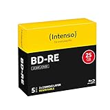Intenso BD-RE 25GB, 2x Speed, 5er Pack Jewelcase Blu-Ray Rohling