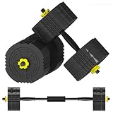 soges Verstellbare Hanteln, 2 Stück, 29,9 kg, Hantel-Set, Freigewichte, Langhantel-Set für Zuhause, Fitnessstudio, 2-in-1-Fitness-Hantelgewichte für Frauen zu Hause, YZWD001-30