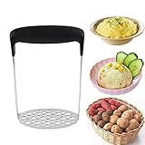 Edelstahl Kartoffelstampfer, Gemüse Stampfer Kartoffelpüree Kartoffelpresse, Wird in Kartoffeln, Obst, Gemüse, Yamswurzel, Kürbis, Babynahrung Usw. Verw