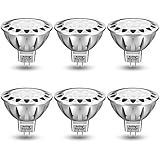 AUTING GU5.3 MR16 LED Lampen 12V,7W Birnen Ersatz für 50W Halogenlampen,2700K Warmweiß Licht, 560lm Kein Flackern Leuchtmitte, GU5.3 Sockel Glühbirnen, Aluminium,6er Pack