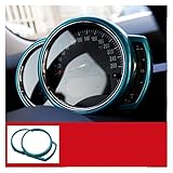 xiuxiu Auto Dashboard Tachometer Dekorative Abdeckung für Mini Cooper F54 F55 F56 F60 F60 Tacho-Aufkleber-Zubehör Innenänderung (Color Name : Blue)