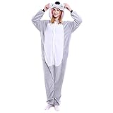 LSHEL Erwachsenen Tier Pyjama Jumpsuit Cosplay Unisex Cartoon Karneval Halloween Kostüm Fleece Overall Pyjamas, Koala, M (empfohlene Höhe 156-164 cm)