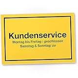 DankeDir! Kundenservice Kunststoff Schild Kunststoff Schild mit Spruch Türschild 30 x 20 cm Lustige Geschenkidee Büro - Scherzartikel Spaßartikel Lustiges Geschenk Kollegen Geburtstagsgeschenk C