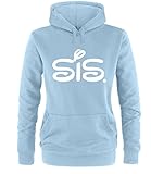 Luckja Bro & Sis Geschwister Pullover Hoodie Hellblau-Weiss Grösse S