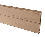 bambus-discount.com Profilbrett für Modulzaun, WPC Sand mit 15x2,1x178 - Sichtschutz, Sichtschutz Elemente, Sichtschutzwand, Windschutz, S