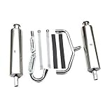 HMParts ATV Quad Jingling Bashan Auspuff Set Auspuffanlage Typ2 dopp