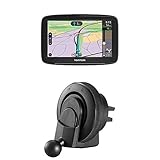 TomTom Via 52 Europe Traffic Navigationsgerät (13 cm (5 Zoll), Sprachsteuerung, Bluetooth Freisprechen) + Lüftungsschlitzhalterung (geeignet für TomTom Start, Via und GO Basic Navigationsgeräte)