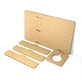 Toniebox Regal eckig zum selber bauen und anmalen, Wandregal für Toniefiguren, Aufbewahrung für Tonies, Halterung aus 10mm MDF DIY B