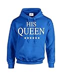 His Queen The King Starts Crown Couples Valentines Matching Fancy Dress Costume Mr Mrs Hubby Wifey Love 01 Lover Unisex Fit Hoodie Sweatshirt Pullover Top Gr. L, königsb