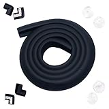 LandJoy Eckenschutz,Kindersicherung Weich und Weicher Kantenschutz,Dick,Schützt Babys ältere Menschen,Rückstandslose Entfernung,für Tisch und Möbel Ecken,und 8 Eckenschutz(Schwarz,2M)