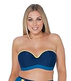 Curvy Kate Damen Maya Bandeau Bikini Bikinioberteil, Blau gemischt, 70 J