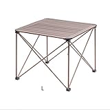 OUMYLFCNEC Couchtisch Faltbarer Aluminium-Tischplattenhalterungs-Behälter-Garten-Camping-Picknick Couchtisch aus Holzimitat (Size : D)
