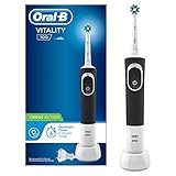 Oral-B Vitality 100 Elektrische Zahnbürste/Electric Toothbrush, 1 Putzprogamm, Timer, 1 CrossAction Aufsteckbürste, schw