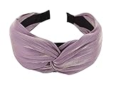 axy Haarreif mit raffinierten Knoten und leichtem Glanz - Wunderschön Stirnband Haarschmuck Haarreifen HRD2 (Hellviolett)