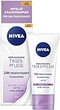 NIVEA Beruhigende Tagespflege 24h Feuchtigkeit (50 ml), Gesichtscreme für sensible Haut, Tagescreme mit Traubenkernöl und Süßholzextrak