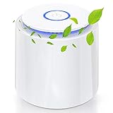 Mini Luftreiniger 3 in 1 Desktop-Luftfilter Air Purifier mit 2 Geschwindigkeiten led Nachtlicht ideal für Allergiker und Raucher Asthma Kinderzimmer/USB und Netzkab